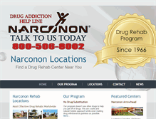 Tablet Screenshot of narcononlocations.com